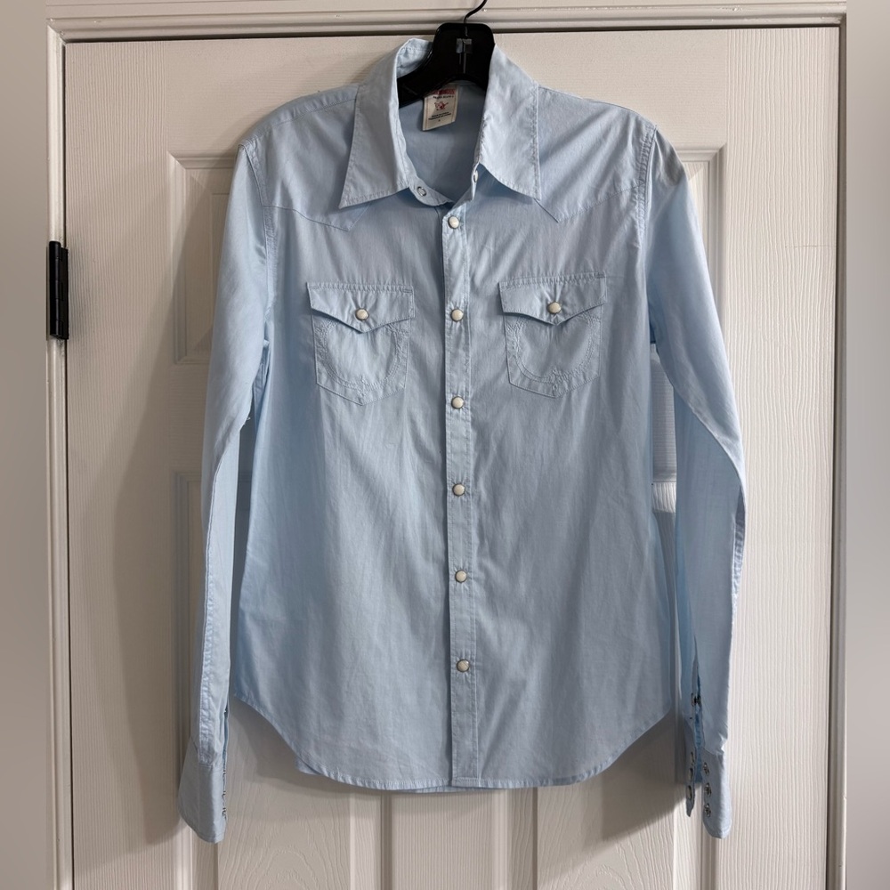True Religion Light Blue Button Down Shirt